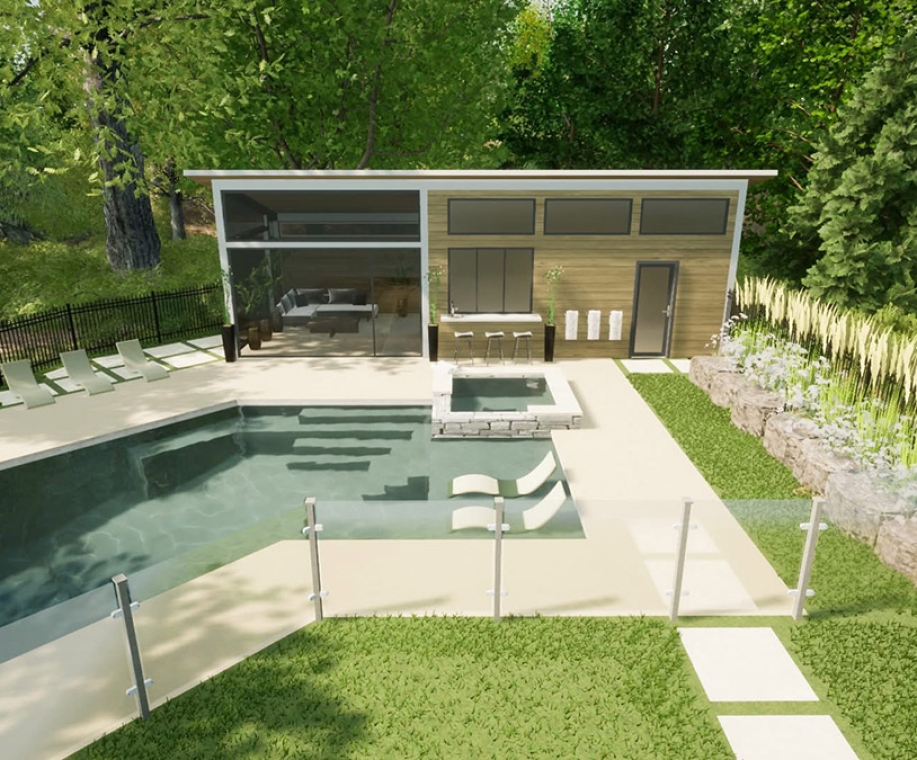 4Création plans 3d piscine